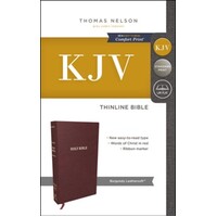 KJV Thinline Bible Burgundy Leathersoft