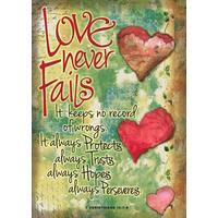 Large Poster - Love Never Fails Hearts