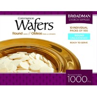 Communion Bread 1000 Wafers 1 1/8" Round