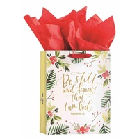Gift Bag Medium Christmas: Be Still And Know (Ps 46:10 KJV)