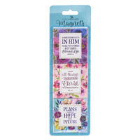 Magnet Set of 3: Plans For a Hope and Future, Floral (Various Scripture Verses)