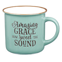 Amazing Grace Green Camp Style Coffee Mug