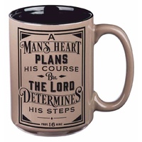 Ceramic Mug a Man's Heart (Prov 16: 9) (414ml) (A Man's Heart Collection)