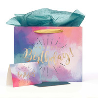 Large Gift Bag - Happy Birthday Multicolored