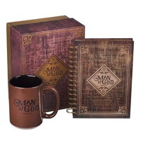 Boxed Gift Set: Man of God Journal and Ceramic Mug