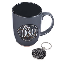 Boxed Gift Set: Dad's Mug & Metal Keyring With Scripture Verse (444ml)