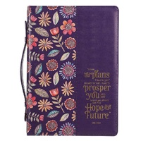 Faux Leather Bible Cover - Plans To Prosper (Large)