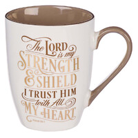 The LORD is My Strength Ceramic Coffee Mug – Psalm 28:7