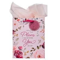 The Plans I Have for You Plum Floral Medium Gift Bag – Jeremiah 29:11