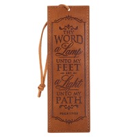 Bookmark With Cord: Thy Word is a Lamp Tan (Psalm 119:105)