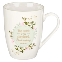 The LORD Is My Shepherd White Ceramic Coffee Mug– Psalm 23:1