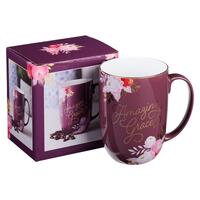 Ceramic Mug: Amazing Grace Mulberry Pink