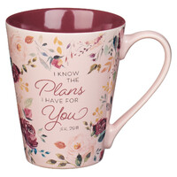 The Plans I Have for You Plum Floral Ceramic Coffee Mug – Jeremiah 29:11