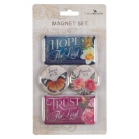 Hope and Trust Floral Assorted Magnet Set