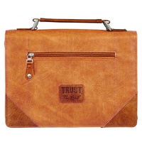 Trust in the Lord Tan and Honey-brown Classic Bible Cover (Medium)