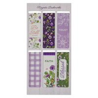 Magnetic Bookmark Set of 6: New Mercies Purple and Green