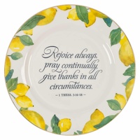 Plate Lemons Rejoice Always Thess. 5:16-18