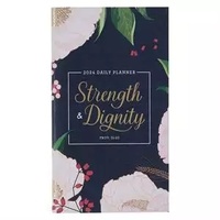 Strength and Dignity Indigo Rose Faux Leather Double Eyeglass Case - Proverbs 31:25