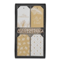 Merry Christmas Golden Pine Gift Tag Set