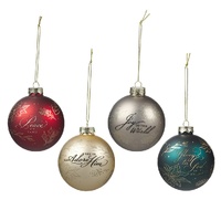 Joy to the World Glass Ornament Set