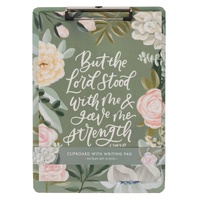 The Lord Stood With Me Green Garden Clipboard and Notepad – 2 Timothy 4:17