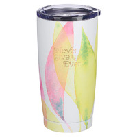 Never Give Up Citrus Leaves Stainless Steel Travel Mug