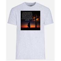 T Shirt - For God So Loved The World - Grey (Men's XX Large)