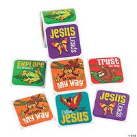 Rainforest Animals Stickers: Roll of 100 Assorted Designs
