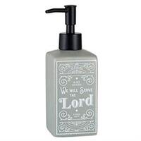 Ceramic Soap Dispenser: As For Me and My House We Will Serve the Lord