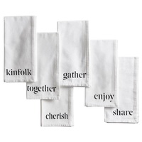 Face to Face Dinner Napkins - Kinfolk (Set of 6 Napkins)