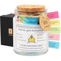Bible Verses in Jar, Read Me When Bible Verses Jar for Emotions and Feelings, Glass Scripture Prayer Jar with 90 Coloring Scripture Cards