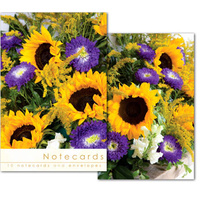 Notecards: Sunflower Arrangements - Blank Cards