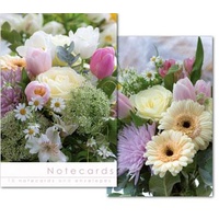 Notecards: White roses and Gerberas (No Scripture)