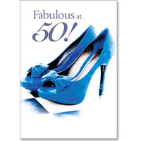 Blue Shoes 50th Birthday Card