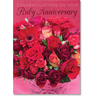 Congratulations As You Celebrate Your Very Special Day - Ruby Wedding Anniversary