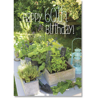 Herb Planting 60th Birthday Card