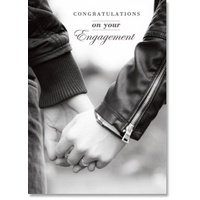 Coupled Hands Engagement Card