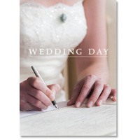 Wedding Card - Bride Signing Register