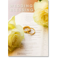 Wedding Blessing Card - Two Rings On Bible