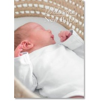 New Baby : Baby in Bassinette Card