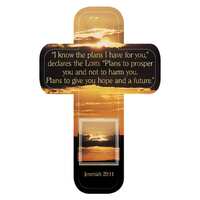 Bookmark Cross-Shaped: I Know the Plans I Have For You..... Jeremiah 29:11 Sunrise