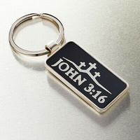 Metal Keyring - John 3:16
