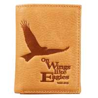 Men's Genuine Leather Wallet: On Wings Like Eagles