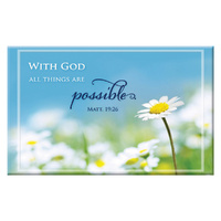 With God All Things Are Possible Magnet - Matthew 19:26