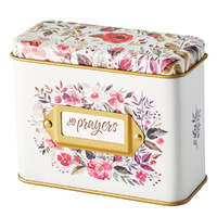 Prayer Cards in Tin Box: My Prayers, Floral