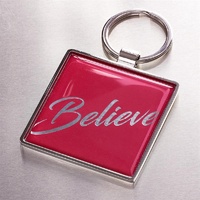 Metal Keyring: Believe - Matthew 19:26