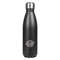 Water Bottle 500ml Stainless Steel: Best Dad Ever....Black/Silver (Vacuum Sealed)