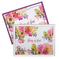 Large Glass Cutting Board: Glory of God Floral (1 Corinthians 10:31)