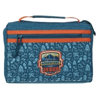 Adventure with Jesus Teal and Orange Fashion Bible Cover - Psalm 16:11 (Medium)