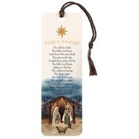 Christmas Bookmark With Tassel: Away In a Manger